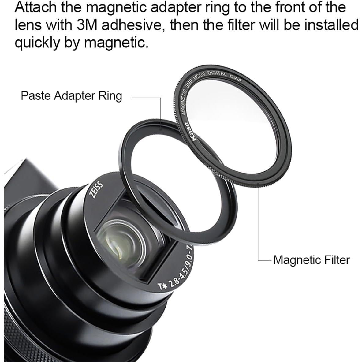 Kit de Filtros Magnéticos Kase UV CPL ND64 para Cámaras Compactas