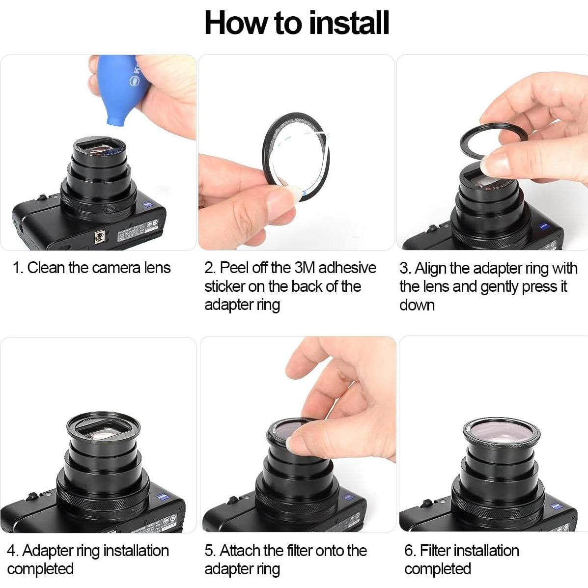 Kit de Filtros Magnéticos Kase UV CPL ND64 para Cámaras Compactas
