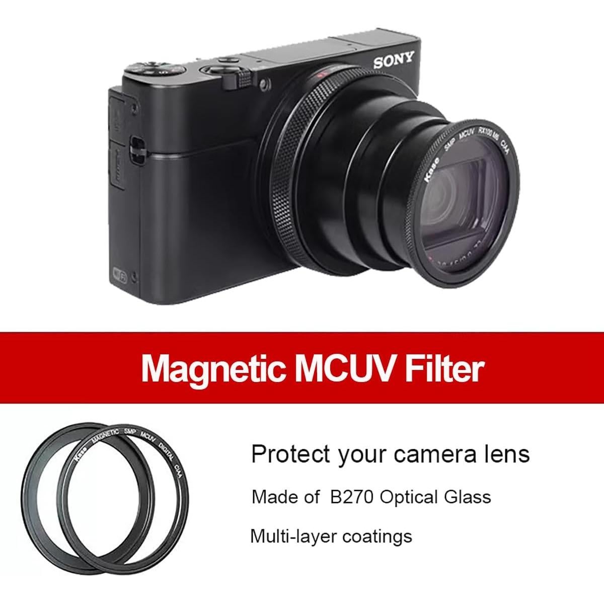 Kit de Filtros Magnéticos Kase UV CPL ND64 para Cámaras Compactas