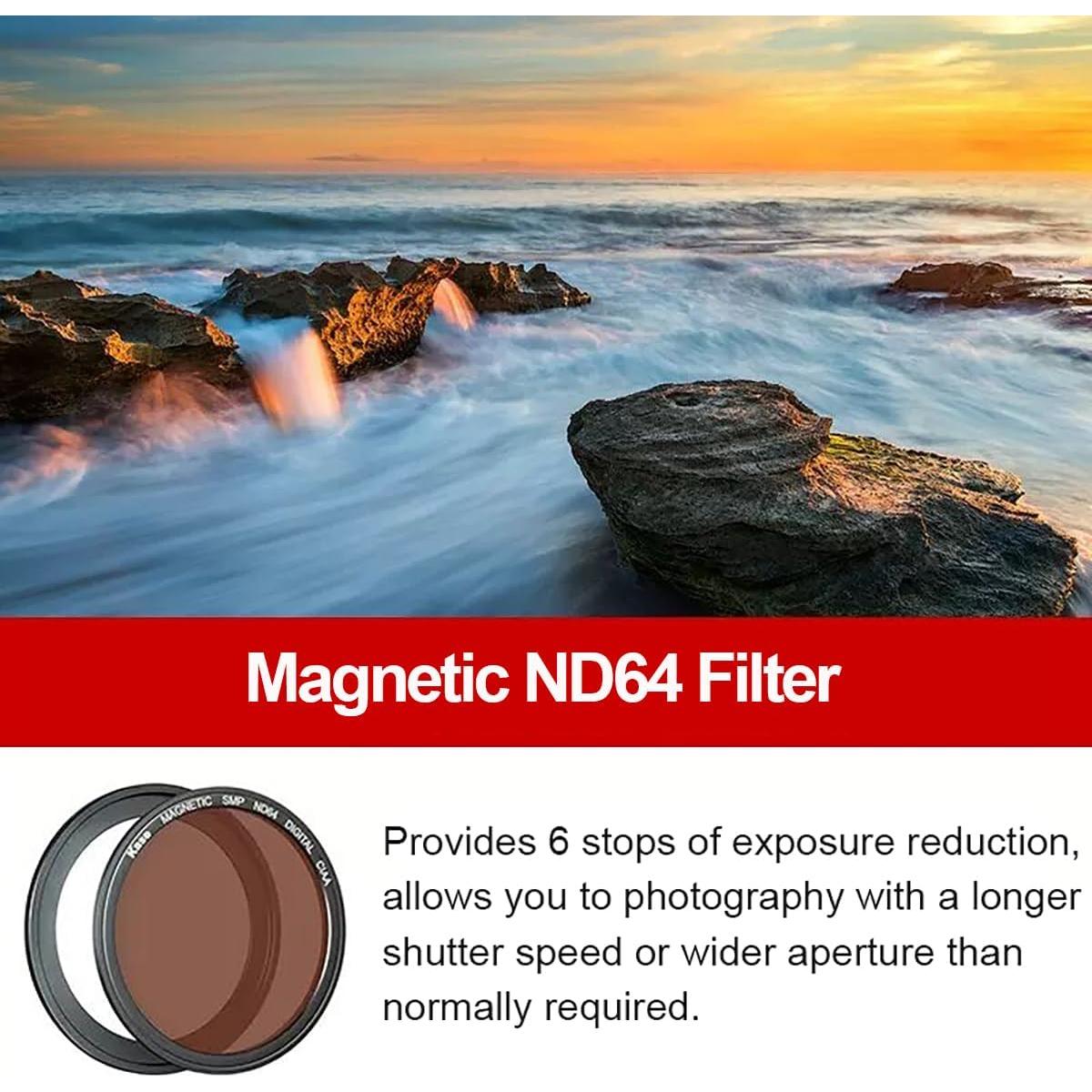 Kit de Filtros Magnéticos Kase UV CPL ND64 para Cámaras Compactas