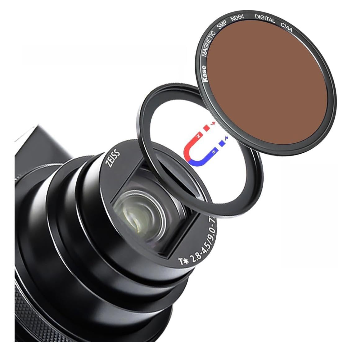 Filtro ND64 magnético Kase para cámaras compactas