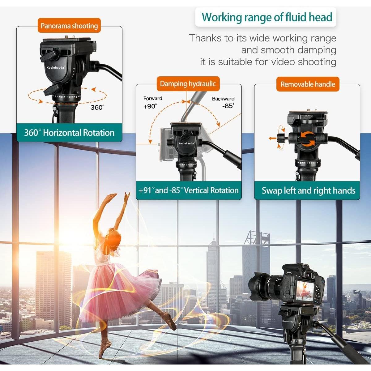 Monopod Extensible Aluminio Koolehaoda YT-288 148cm 3kg