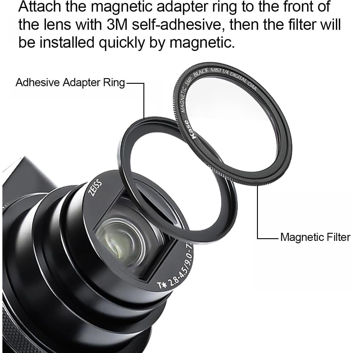 Filtro de Niebla Negra Magnético Kase 1/4 para Cámaras Compactas