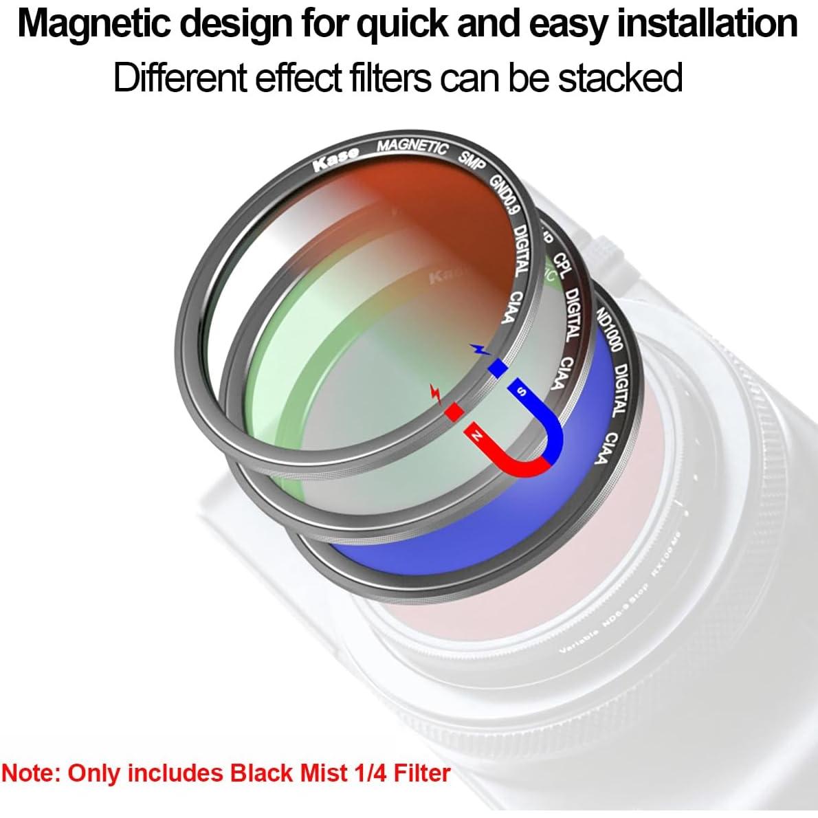 Filtro de Niebla Negra Magnético Kase 1/4 para Cámaras Compactas