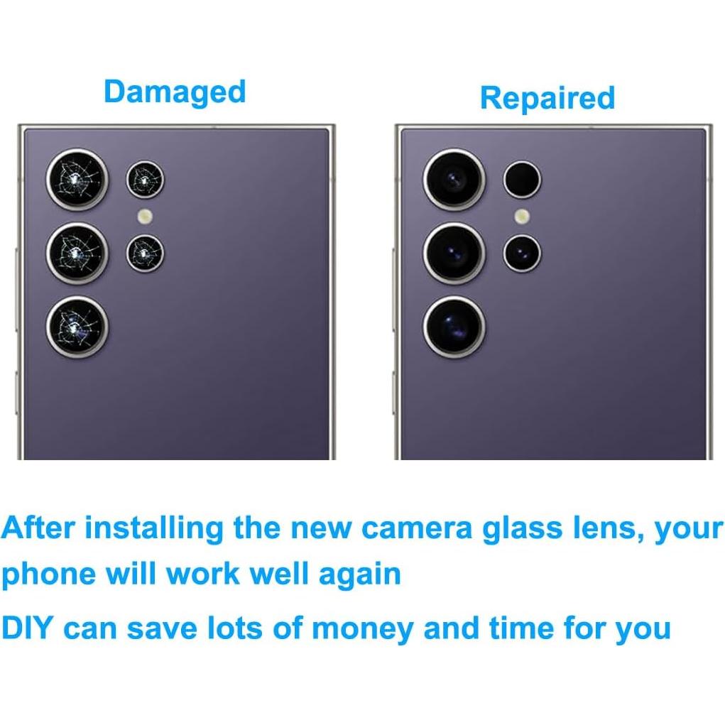 5 Lentes de Cristal de Cámara OEM para Samsung Galaxy S24 Ultra