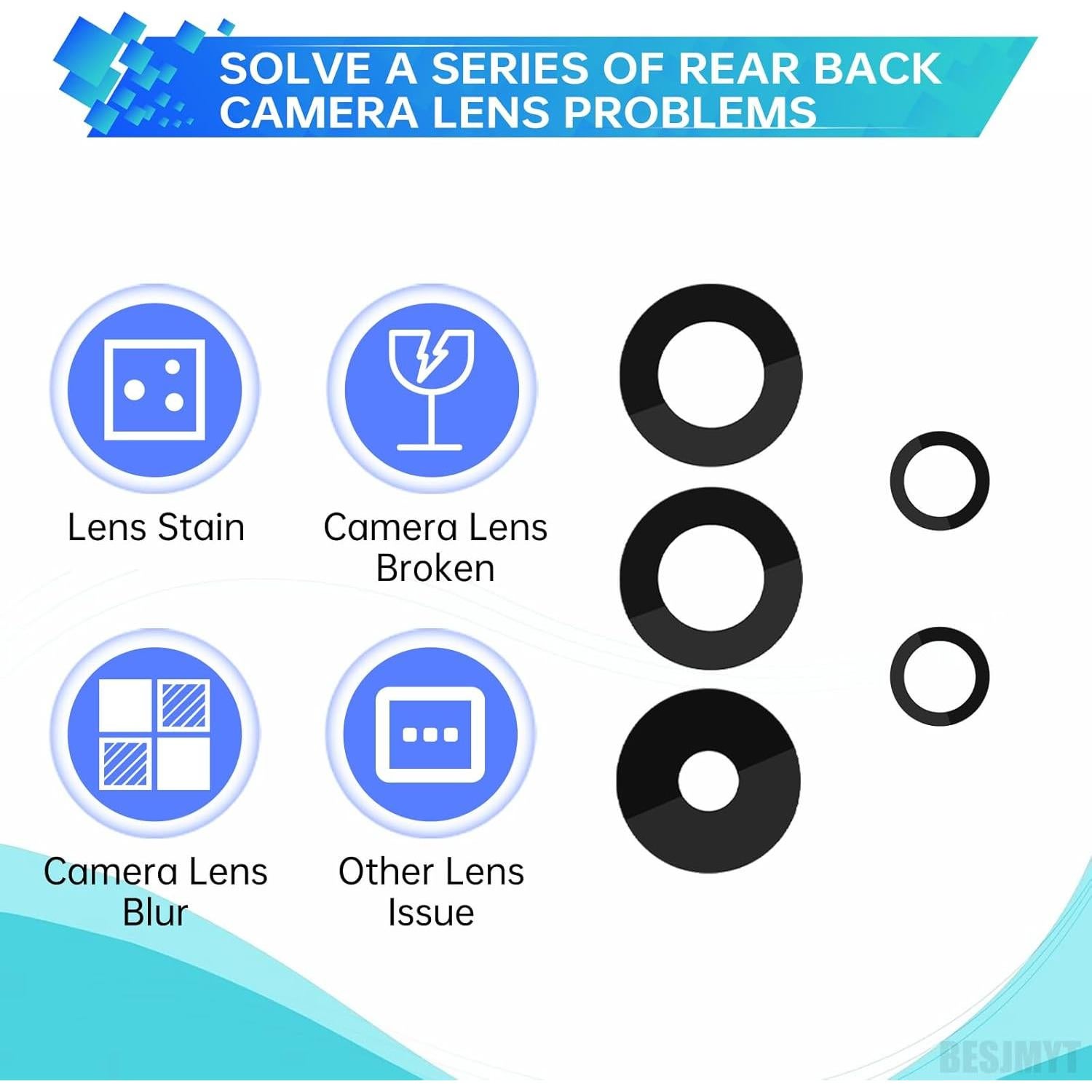 Reemplazo Lente Cámara Trasera Samsung Galaxy A13 - 2 Piezas