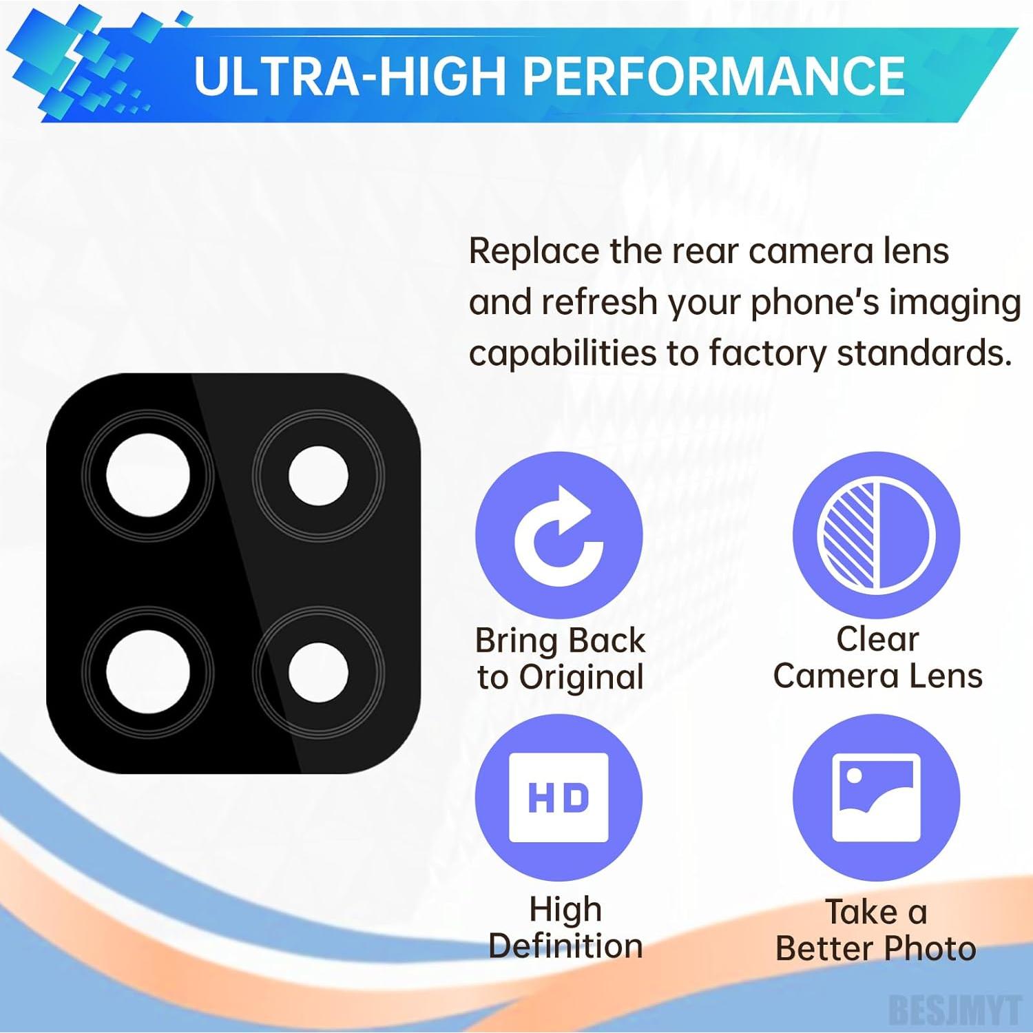 Reemplazo Lente de Cámara Trasera Samsung Galaxy A12 - 2 Piezas