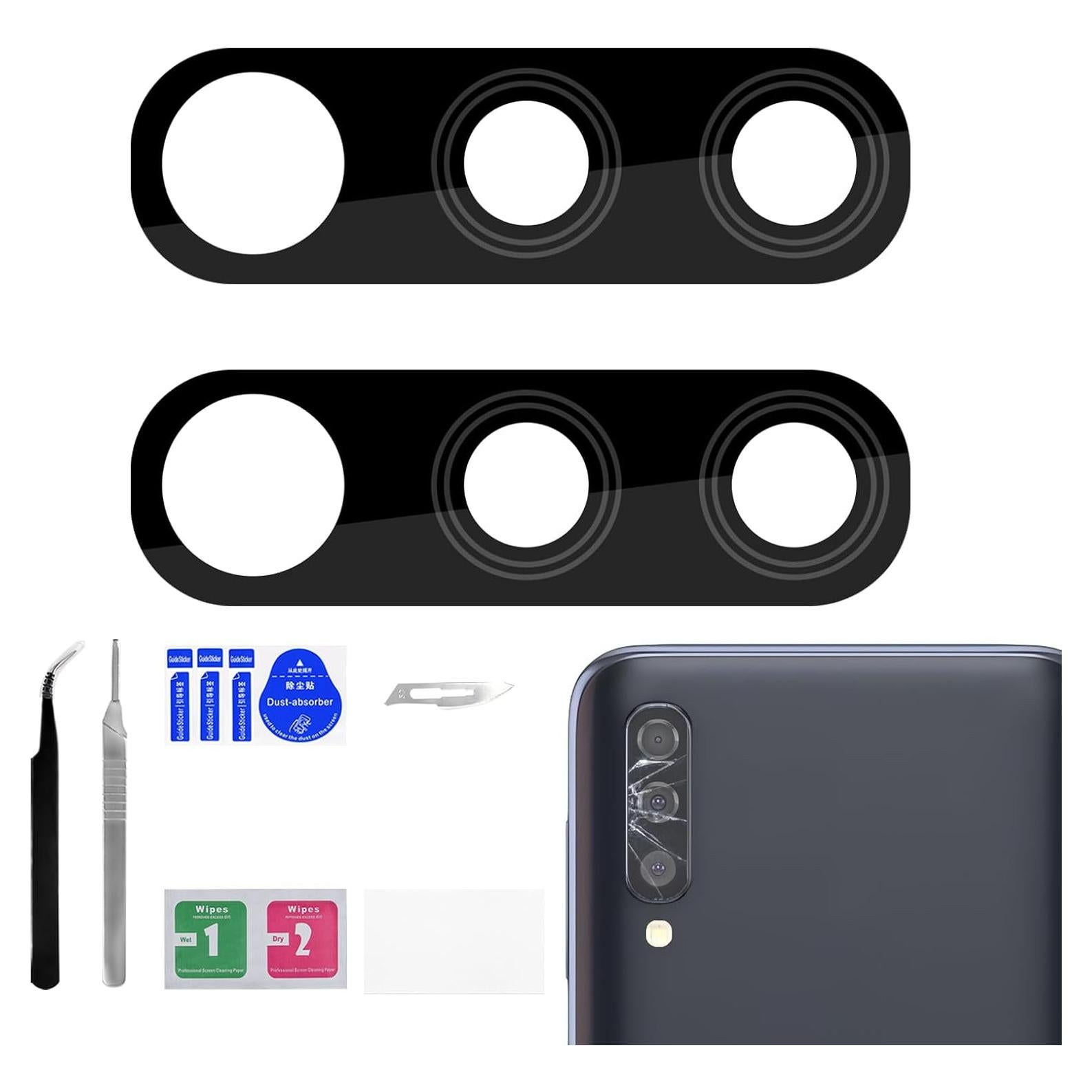 Kit de Reemplazo Lente de Cámara Samsung Galaxy A50 - 2 Piezas