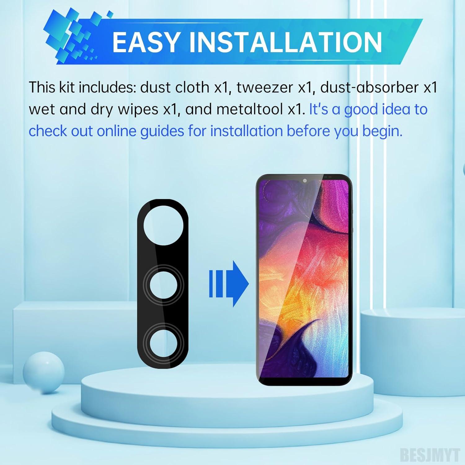 Kit de Reemplazo Lente de Cámara Samsung Galaxy A50 - 2 Piezas