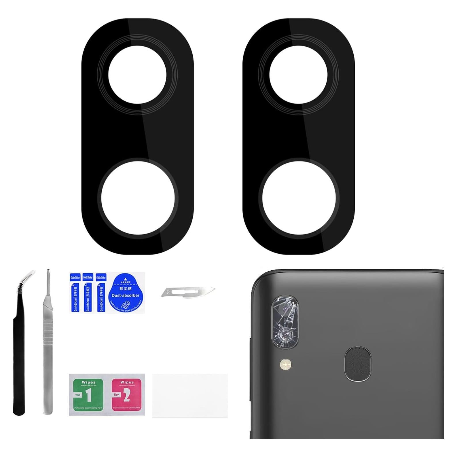 Reemplazo Lente Cámara Trasera Samsung Galaxy A20 + Kit Herramientas