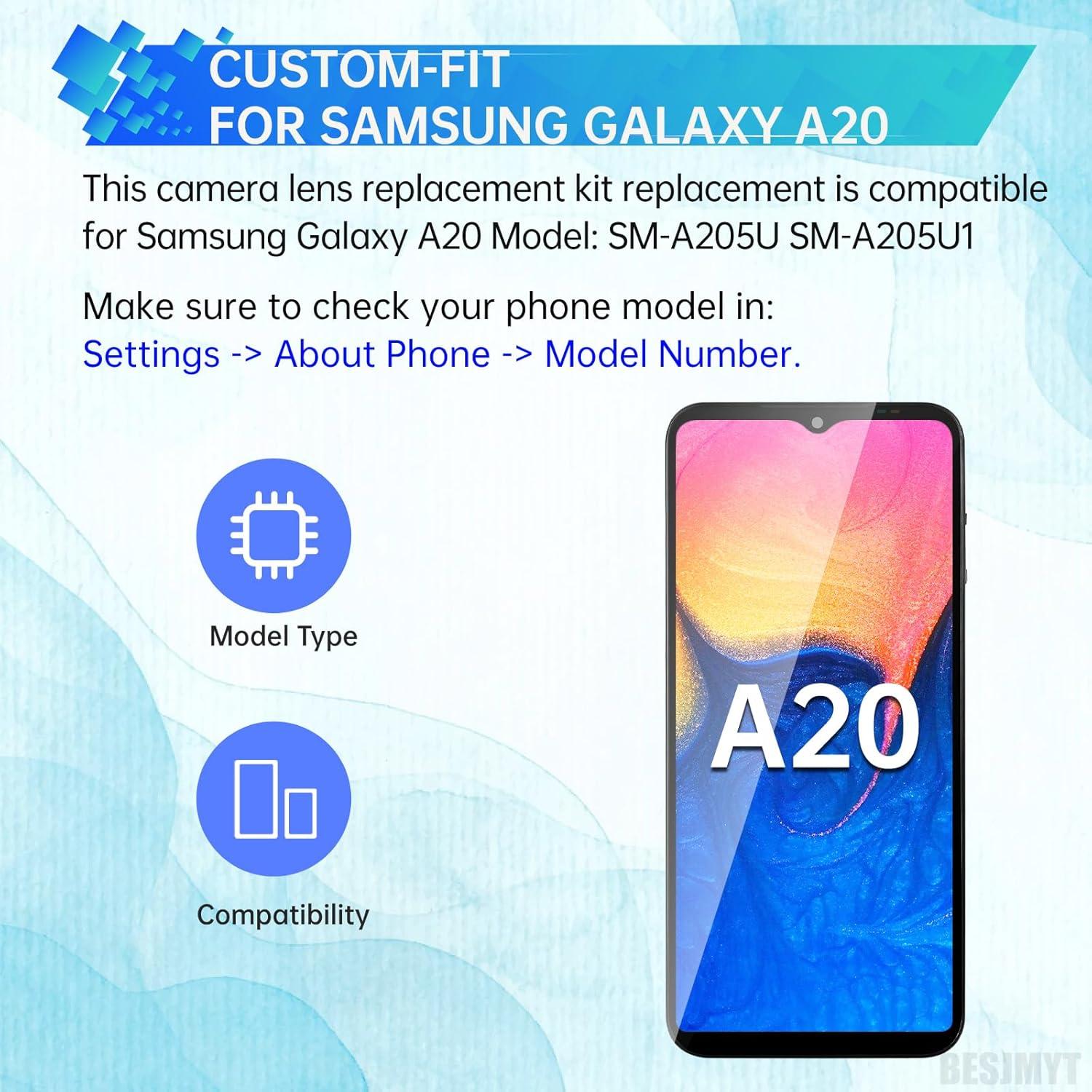 Reemplazo Lente Cámara Trasera Samsung Galaxy A20 + Kit Herramientas
