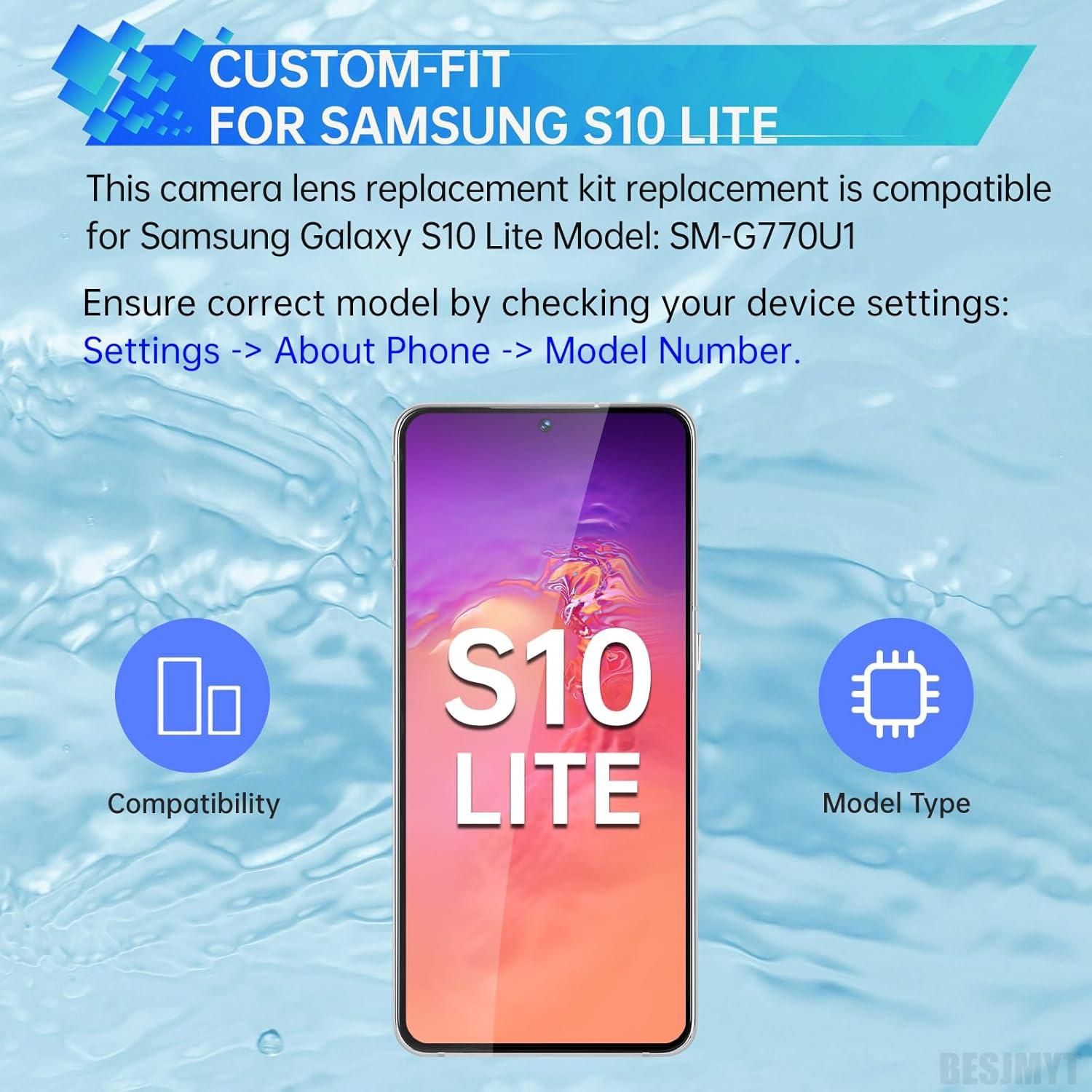 Reemplazo Lente Cámara Samsung Galaxy S10 Lite + Kit Herramientas