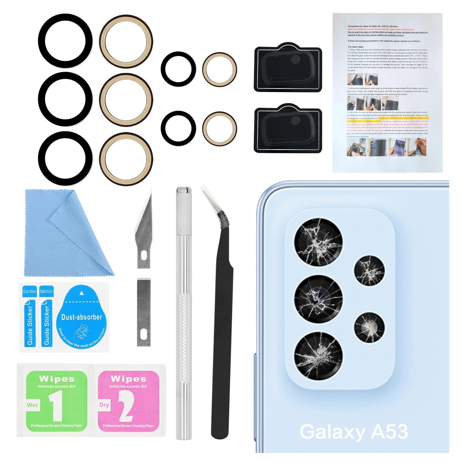 Reemplazo Cristal Lente Cámara Samsung Galaxy A53 2PCS