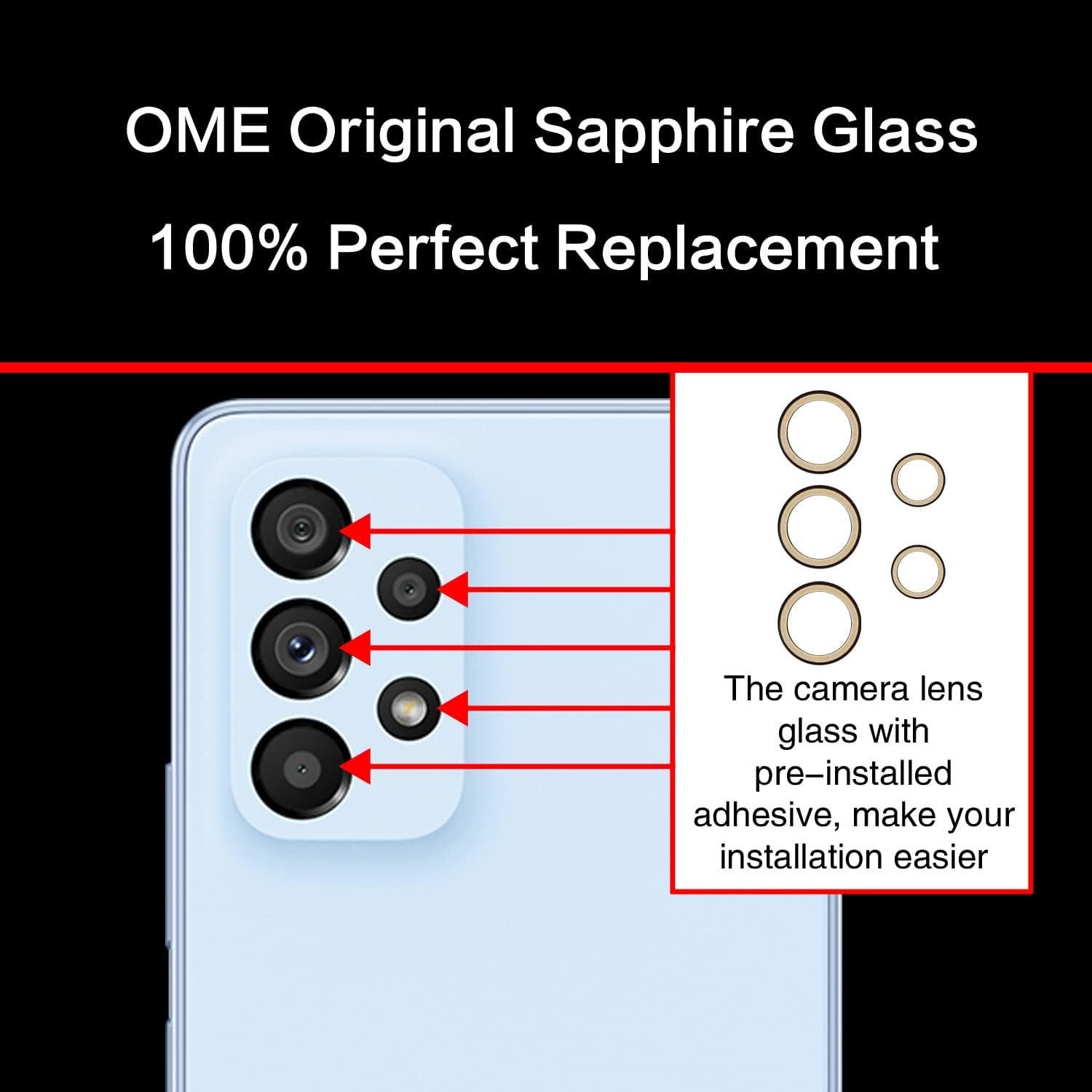 Reemplazo Cristal Lente Cámara Samsung Galaxy A53 2PCS