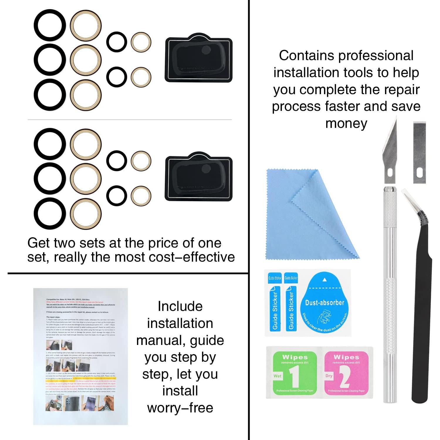 Reemplazo Cristal Lente Cámara Samsung Galaxy A53 2PCS