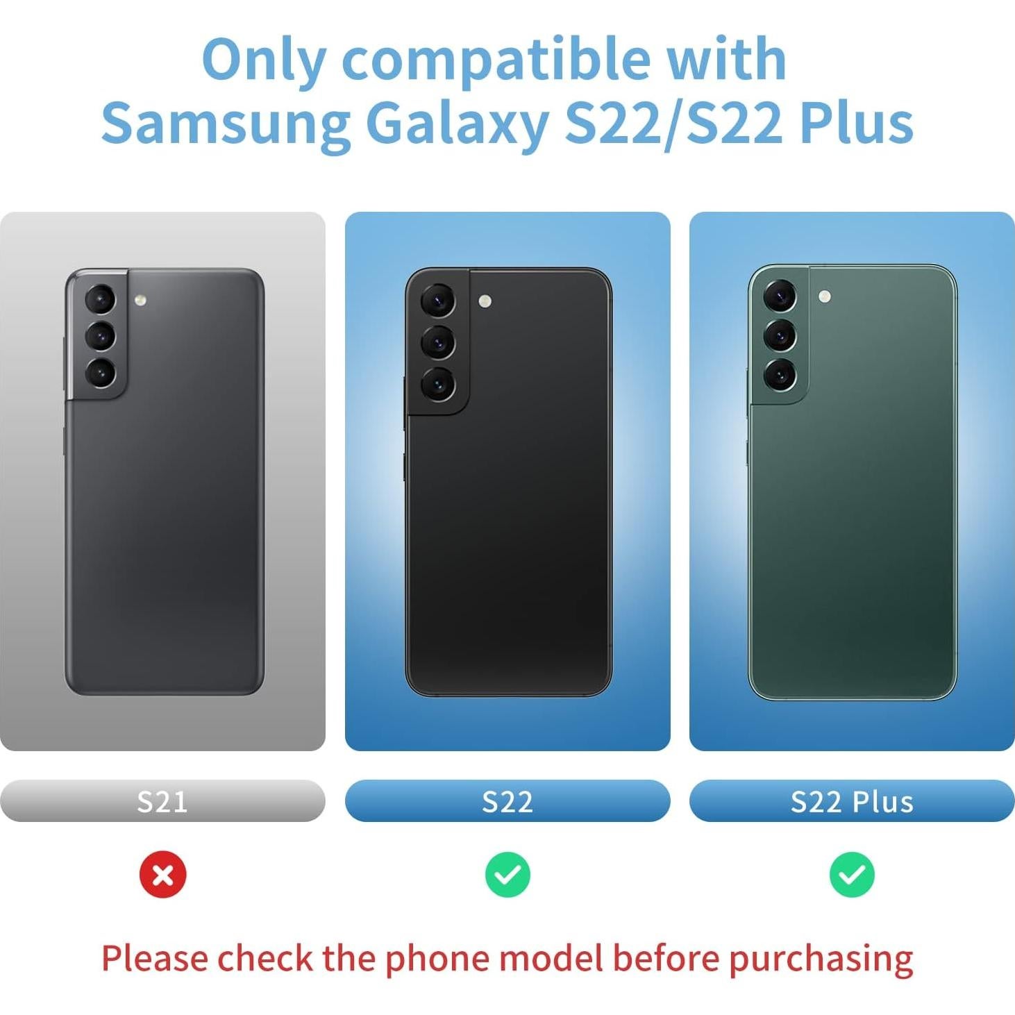 Kit de Reemplazo de Lentes de Cámara Samsung Galaxy S22/S22 Plus