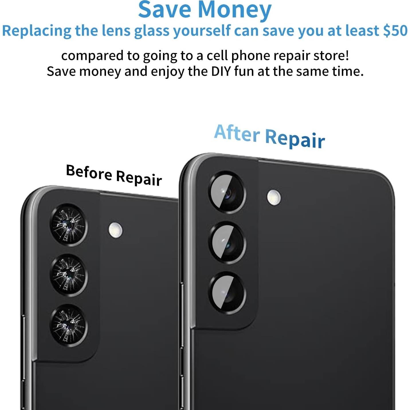 Kit de Reemplazo de Lentes de Cámara Samsung Galaxy S22/S22 Plus