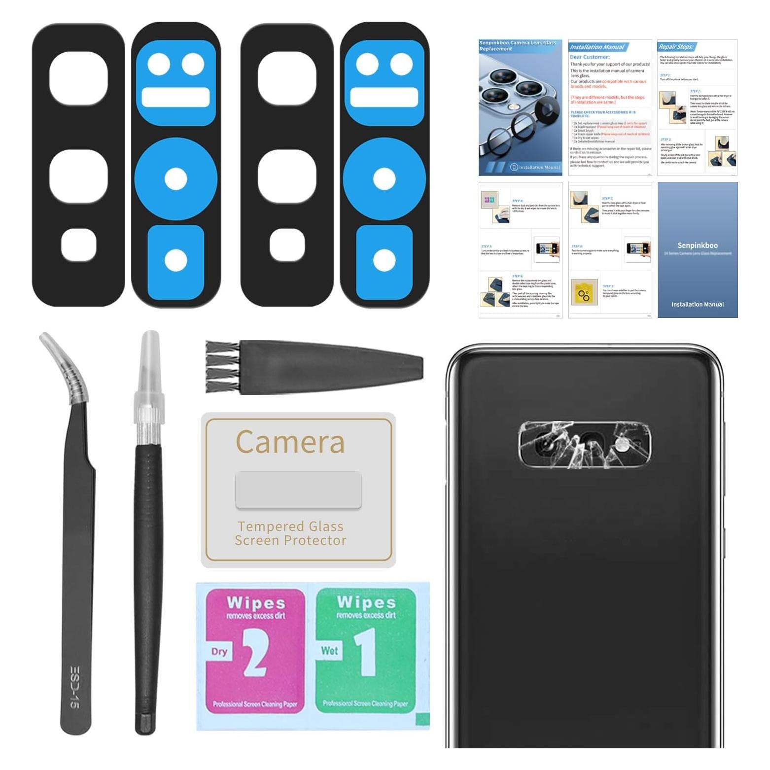 Reemplazo de Lente de Cámara Samsung Galaxy S10e - 2 Piezas