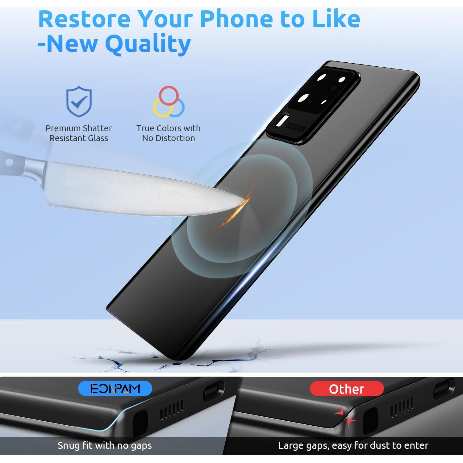 Cristal Trasero para Samsung Galaxy S20 Ultra Eonpam Gris