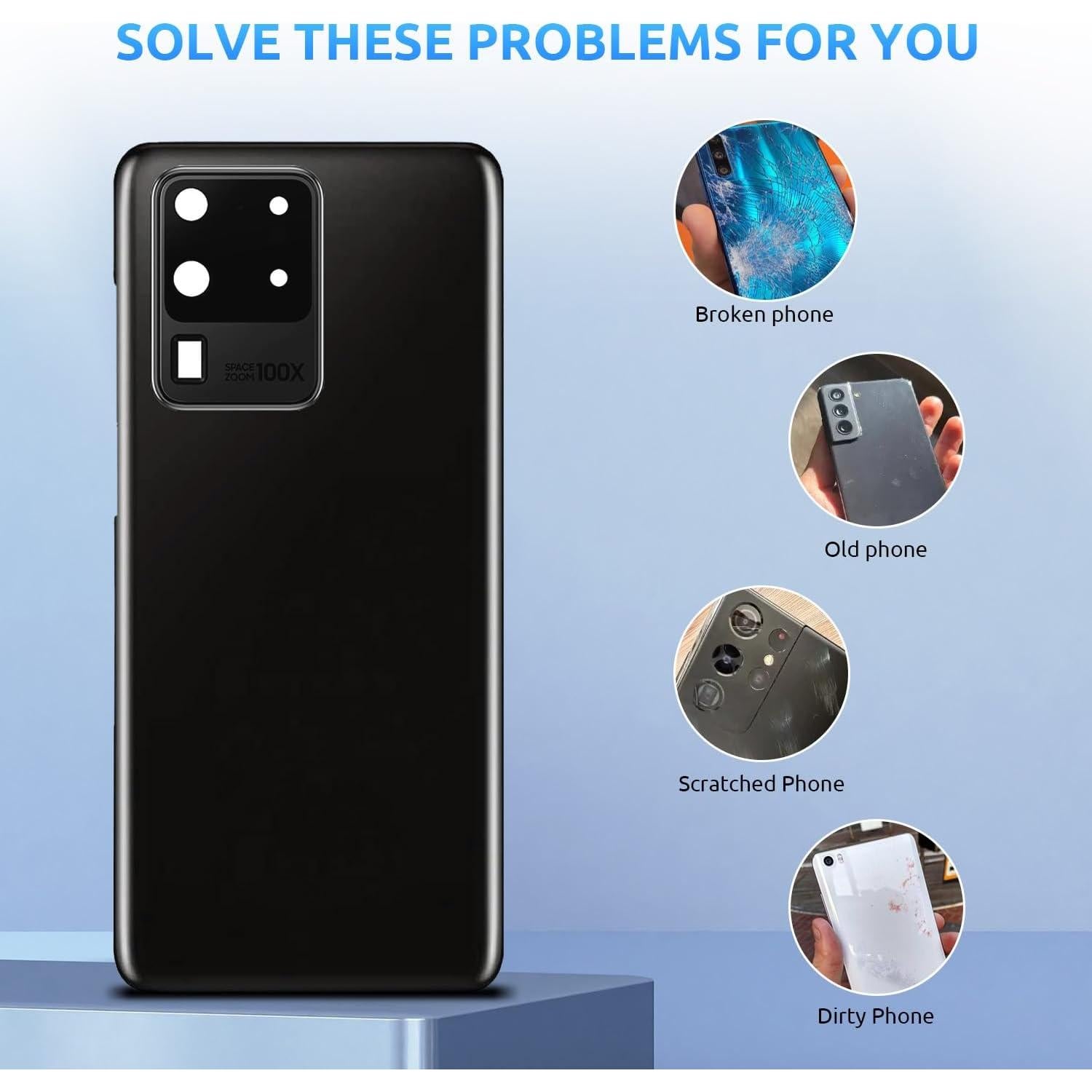 Cristal Trasero para Samsung Galaxy S20 Ultra Eonpam Gris