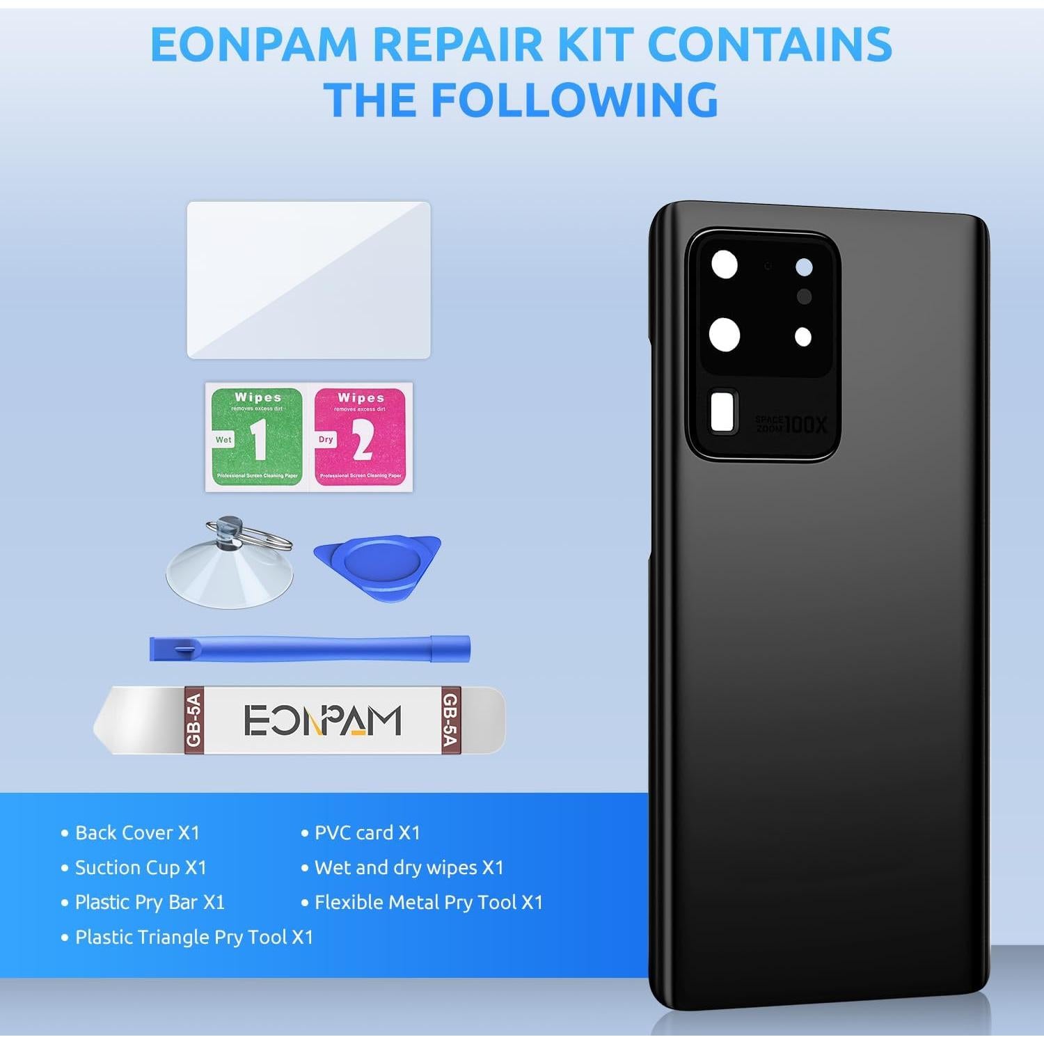 Cristal Trasero para Samsung Galaxy S20 Ultra Eonpam Gris