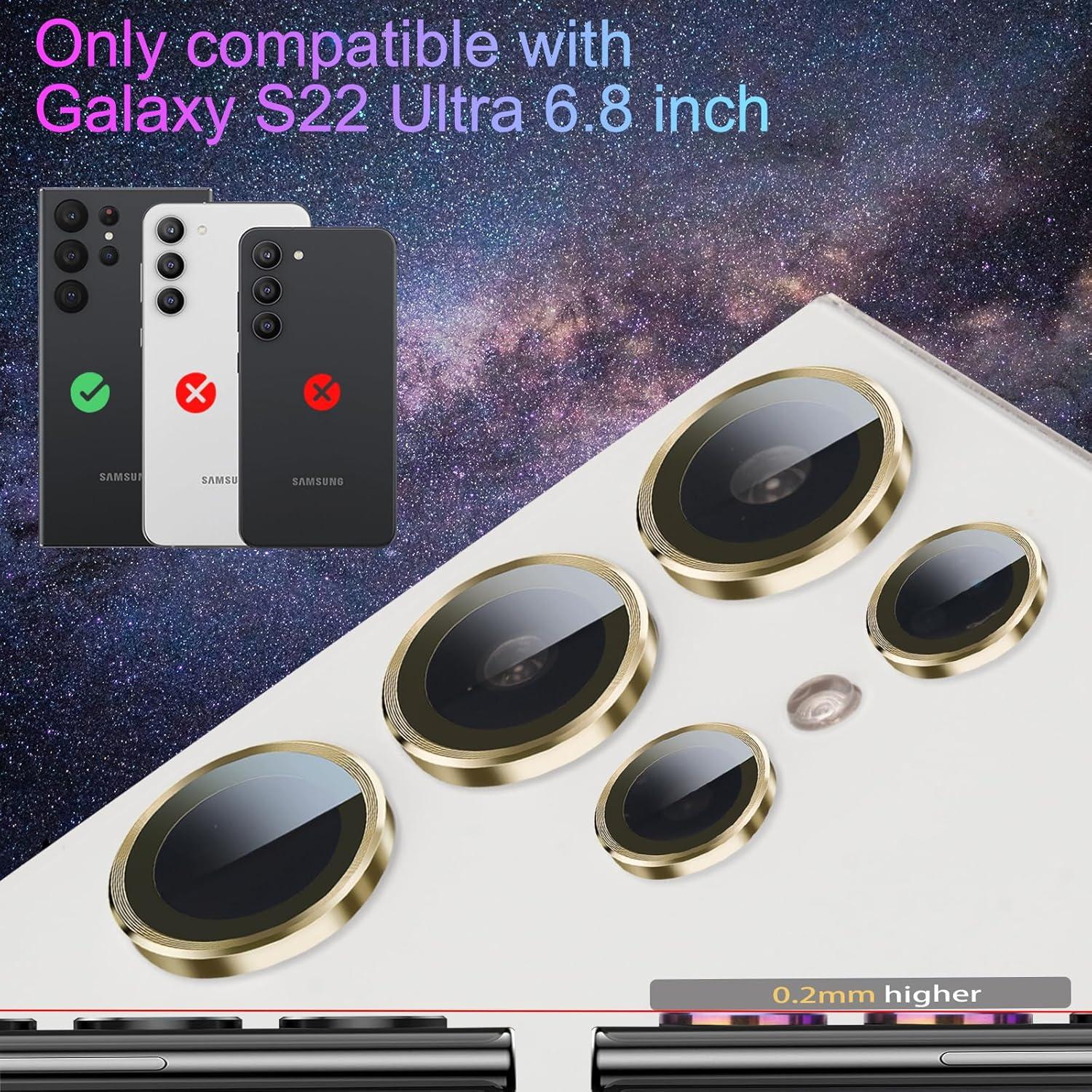 Protector de Lente de Cámara Zevytop para Samsung Galaxy S22 Ultra