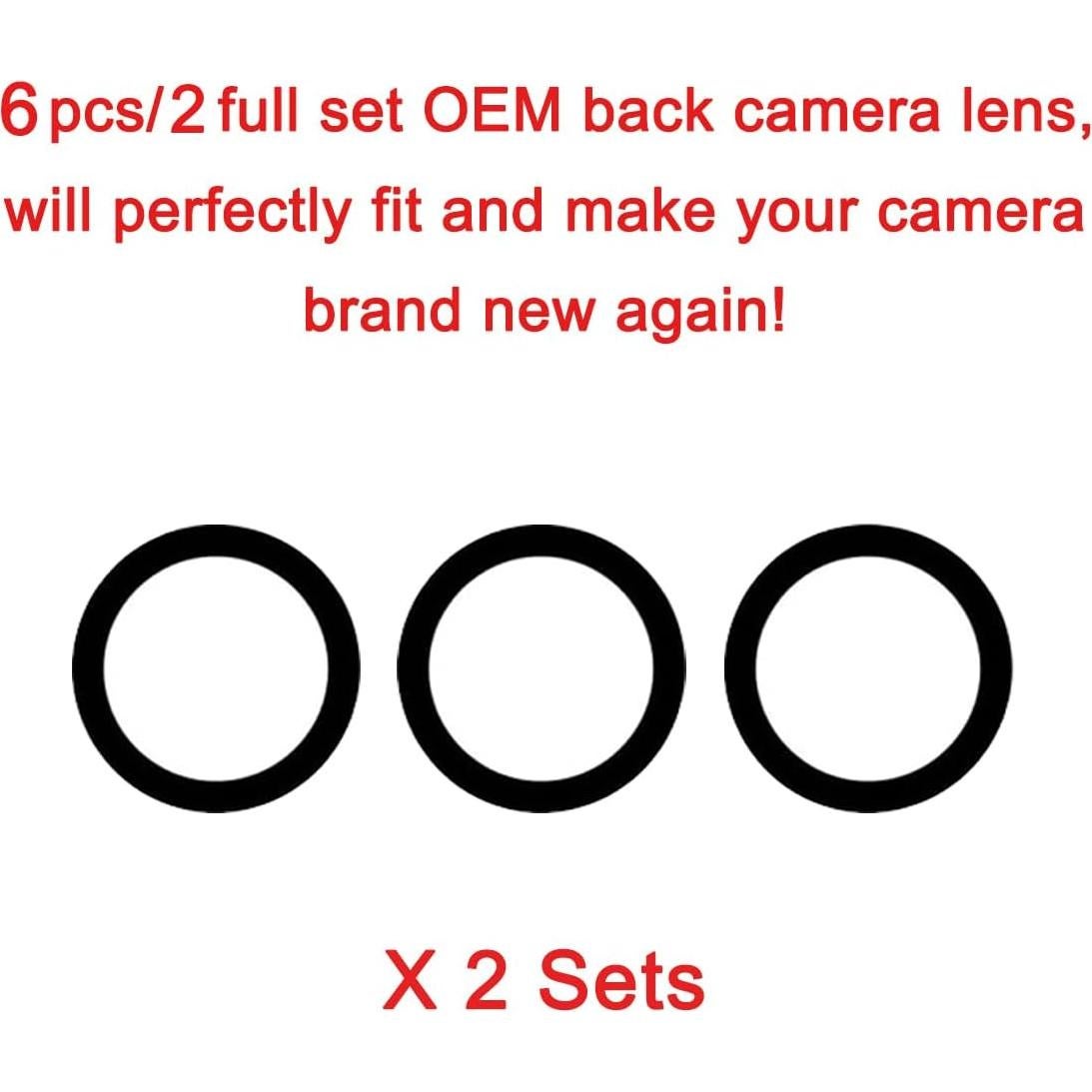 2 Juegos de Lentes de Reemplazo para Cámara Samsung Galaxy S25