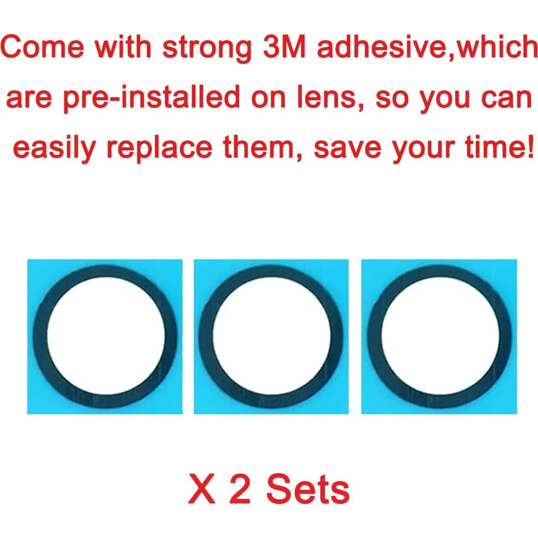 2 Juegos de Lentes de Reemplazo para Cámara Samsung Galaxy S25