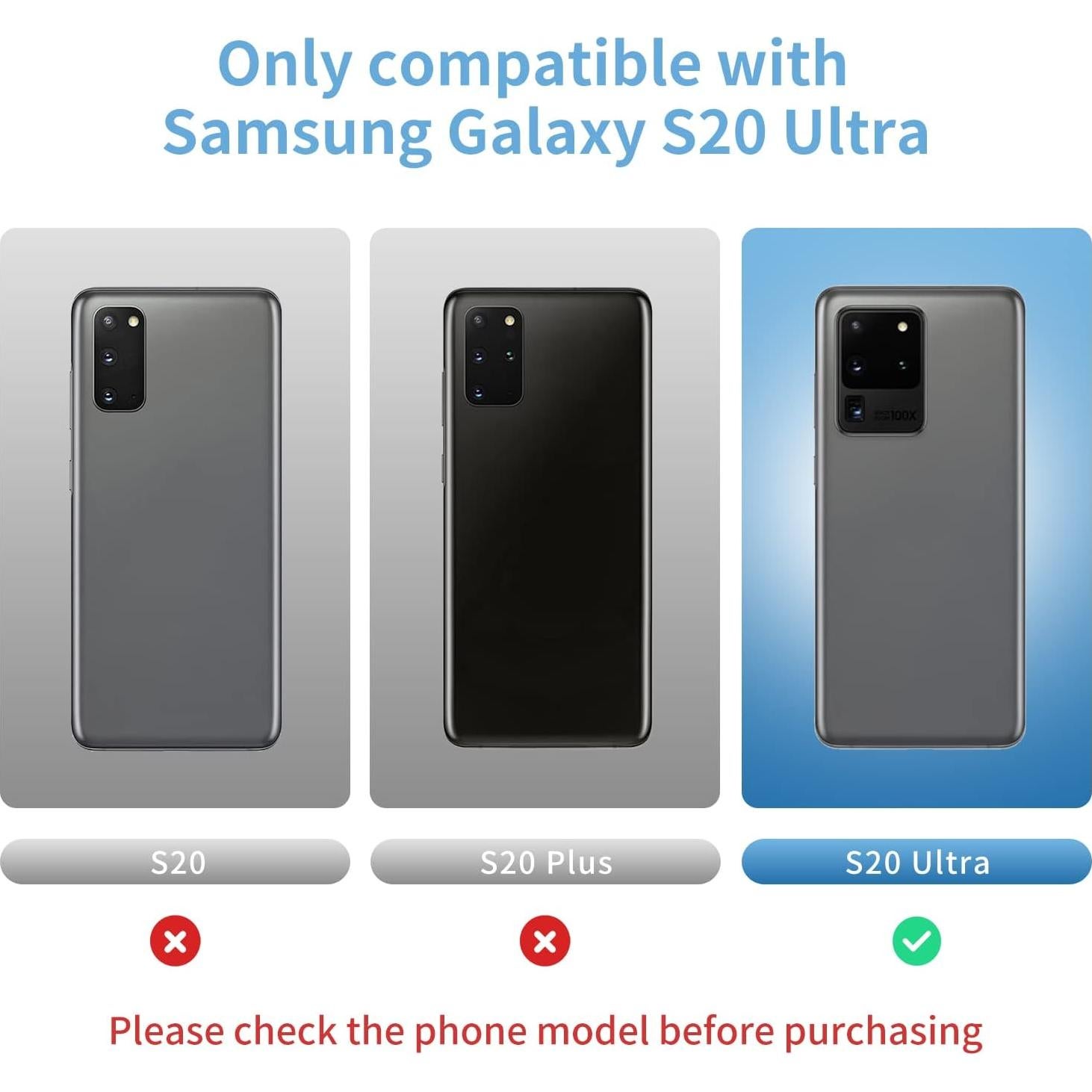 Reemplazo Cristal Lente Cámara Samsung Galaxy S20 Ultra 2 Pzas