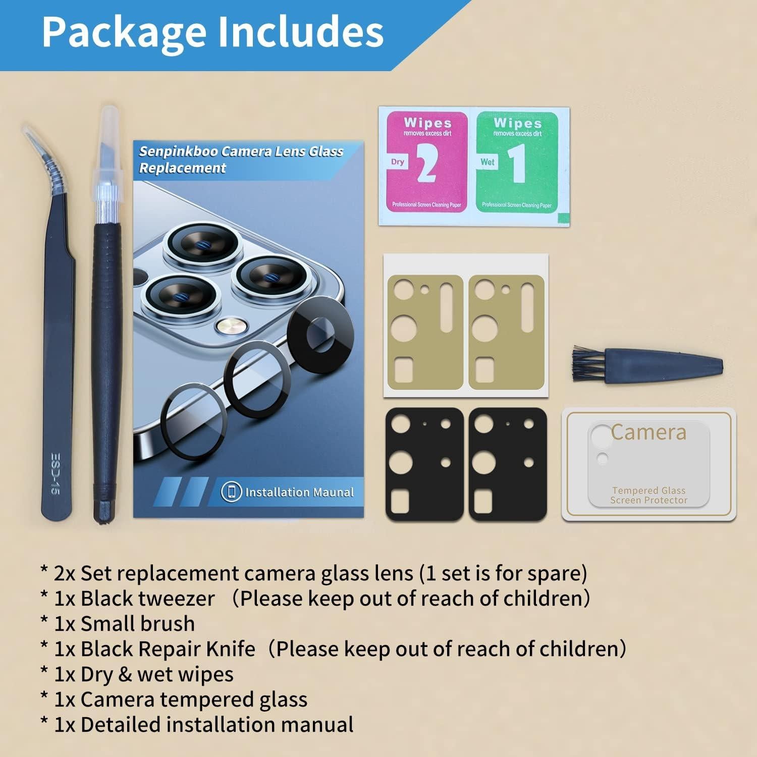 Reemplazo Cristal Lente Cámara Samsung Galaxy S20 Ultra 2 Pzas