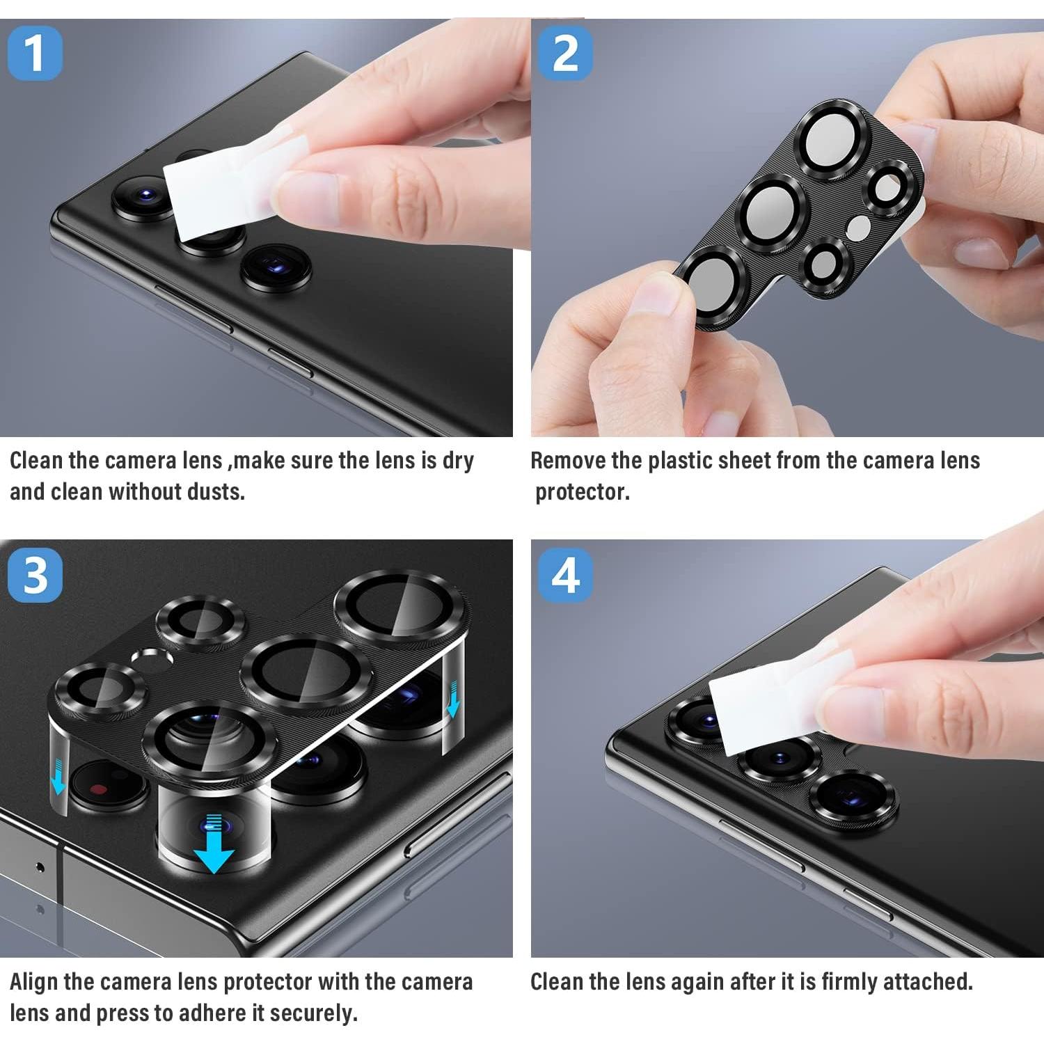 Protector de Lente de Cámara AFARER para Samsung S24 Ultra 9H