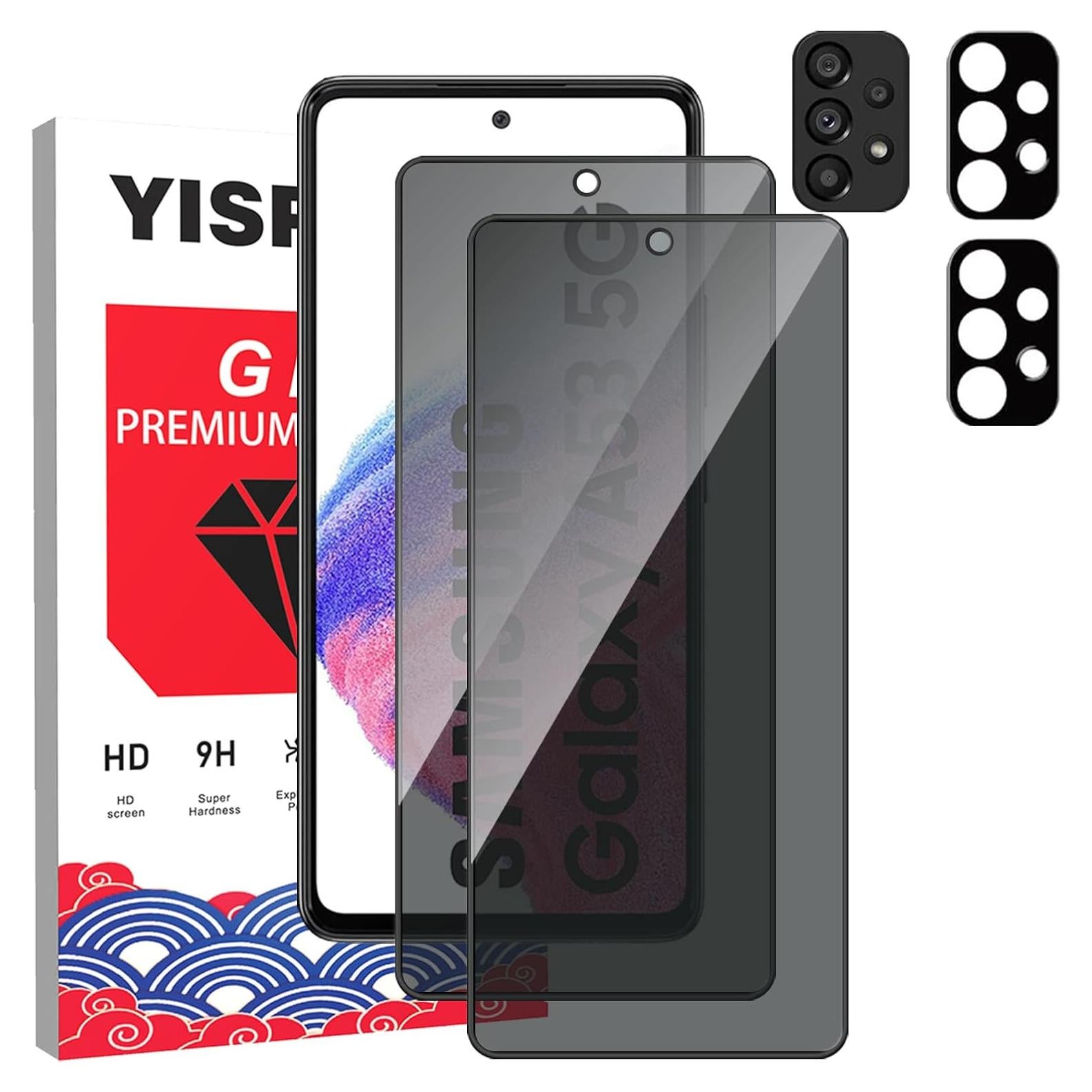 2 Pack Protector de Pantalla Privado OWMGTS para Samsung Galaxy A53 5G