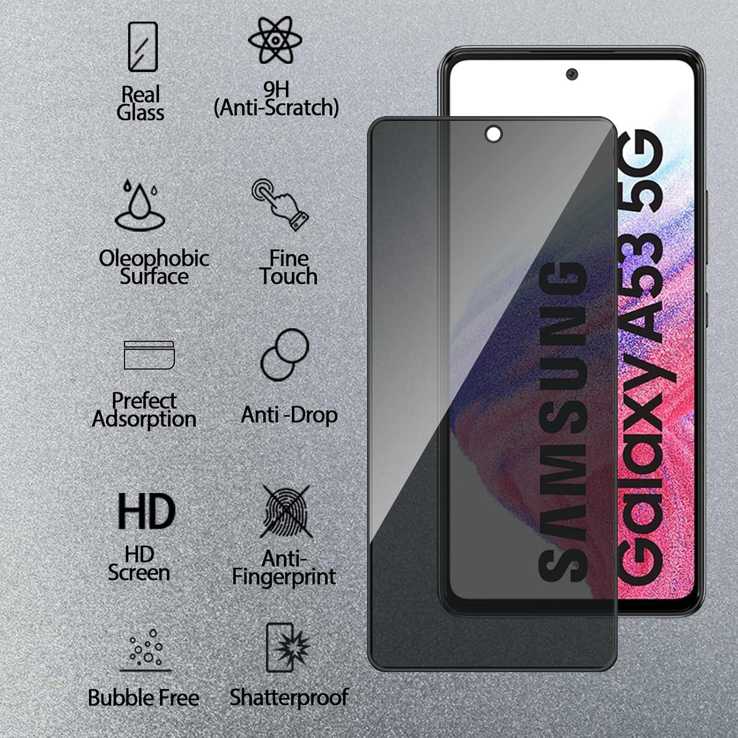 2 Pack Protector de Pantalla Privado OWMGTS para Samsung Galaxy A53 5G