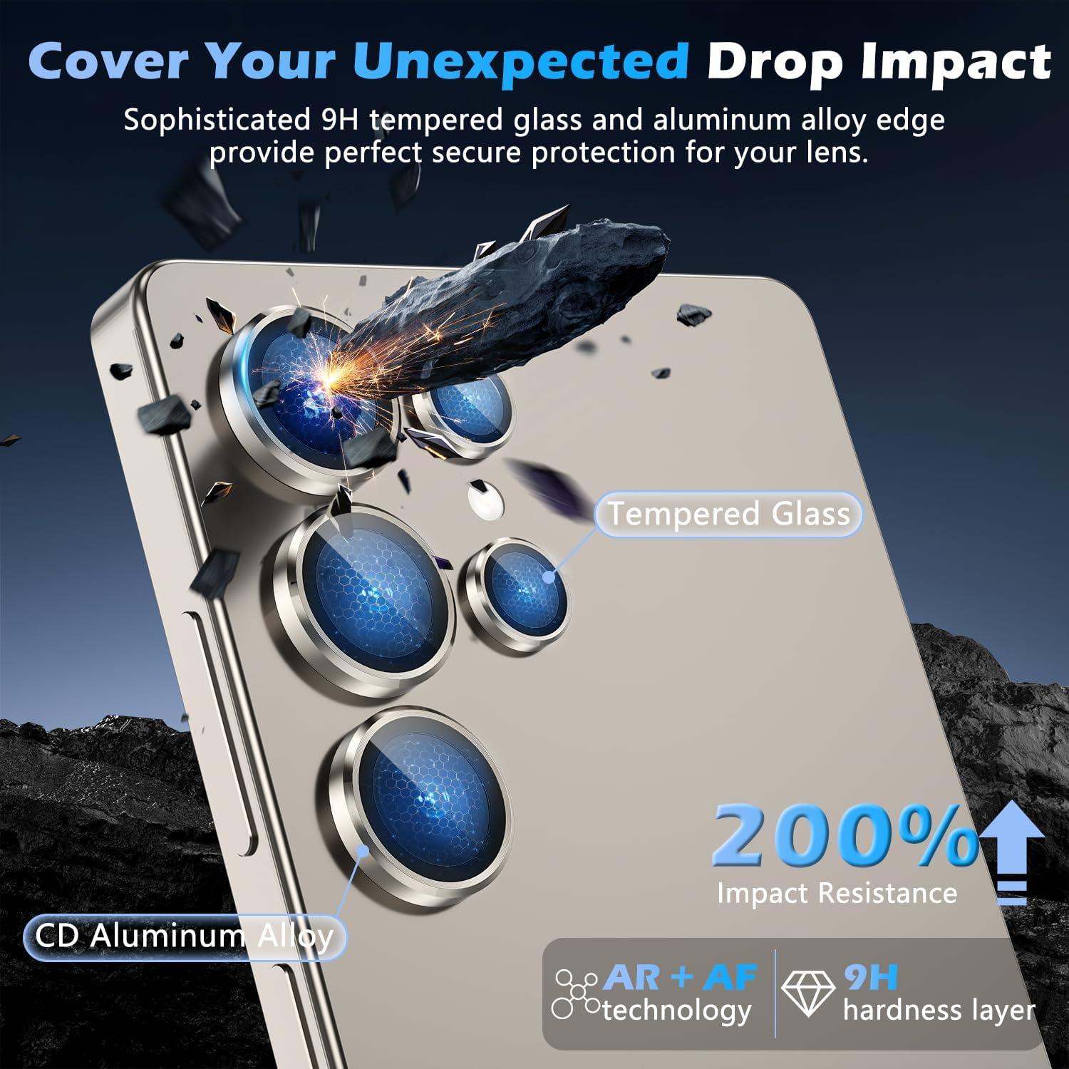 Protector de Lente de Cámara imluckies para Samsung Galaxy S25 Ultra - Vidrio Templado 9H HD Claro