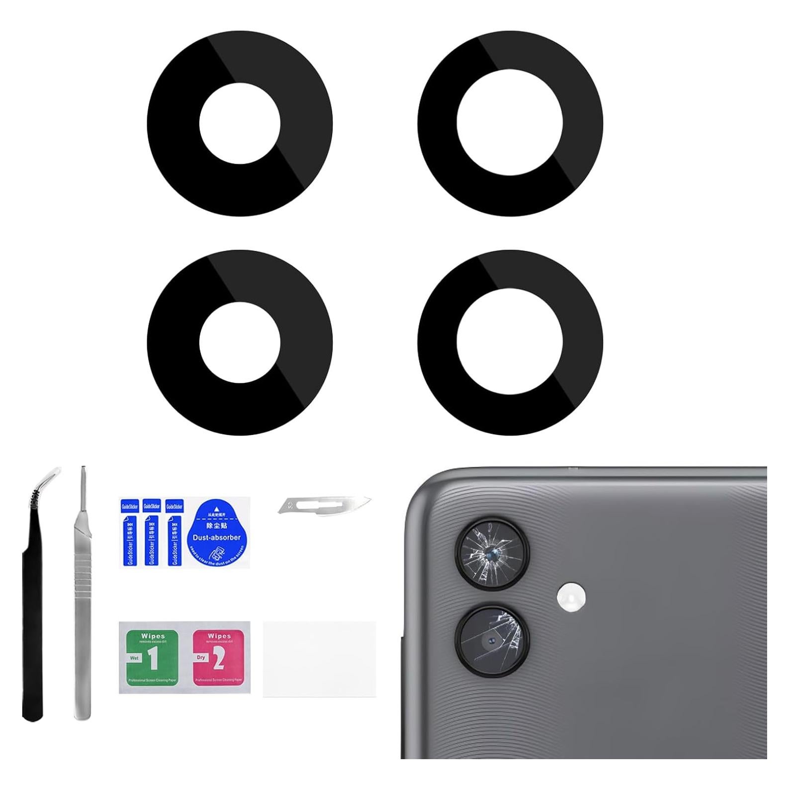 Reemplazo Lente de Cámara Samsung Galaxy A04 + Kit Herramientas