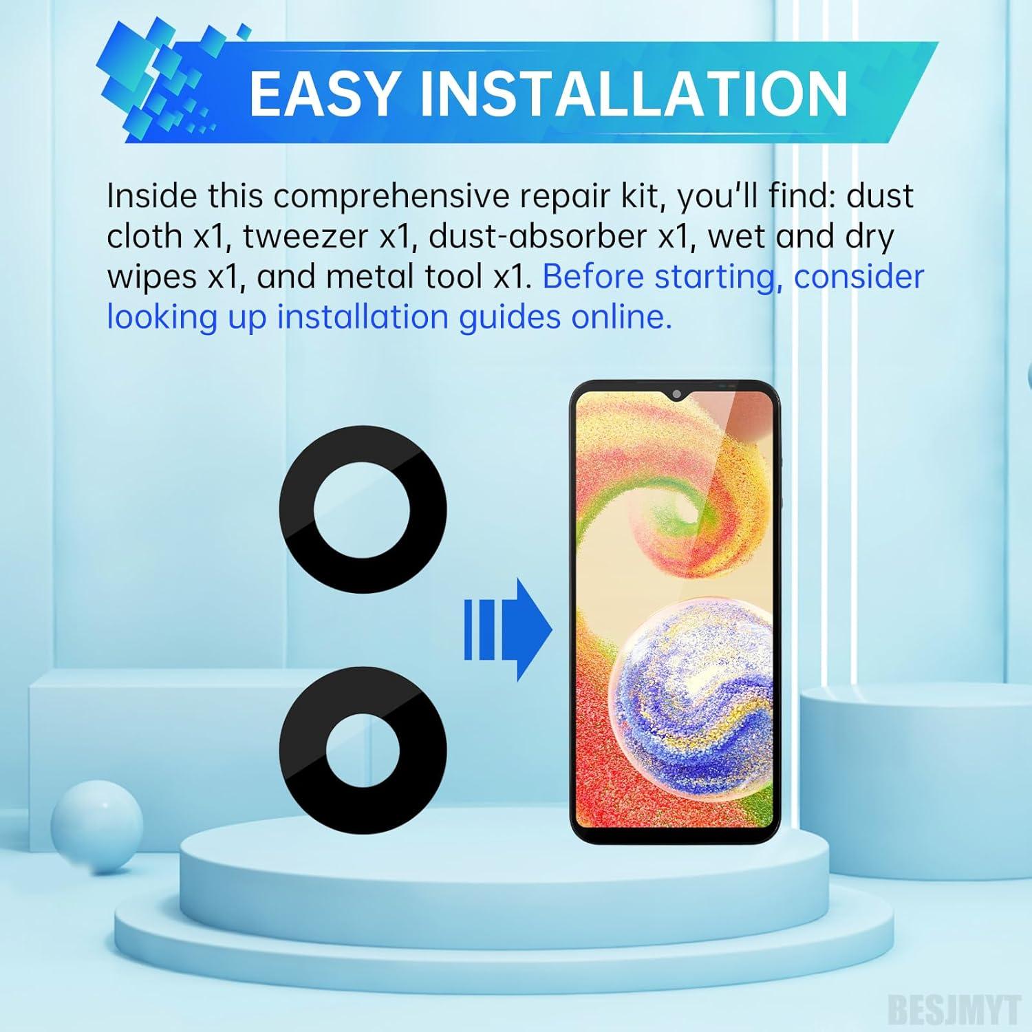 Reemplazo Lente de Cámara Samsung Galaxy A04 + Kit Herramientas