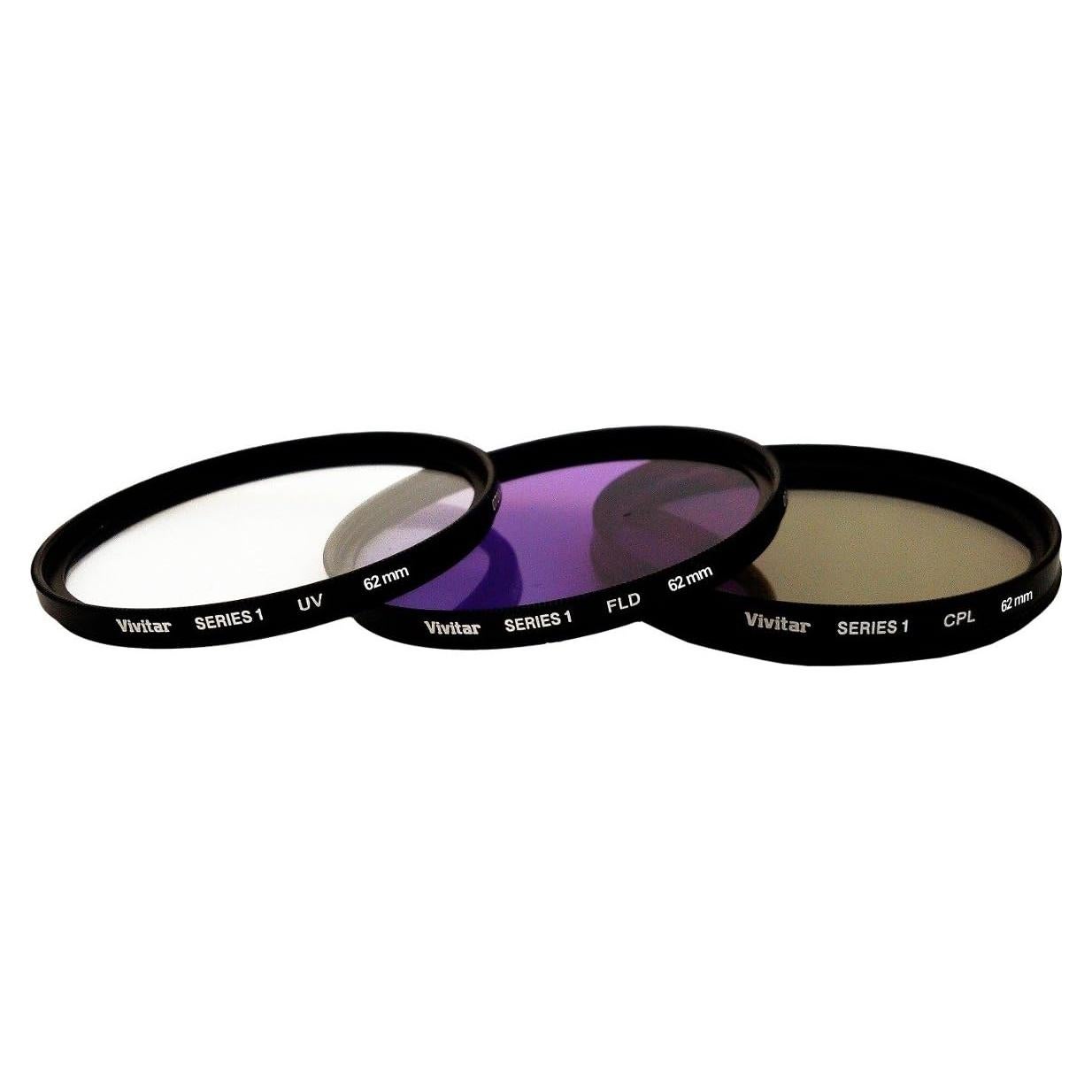 Kit de Filtros UV, CPL y FLD 62mm Vivitar - 3 Piezas
