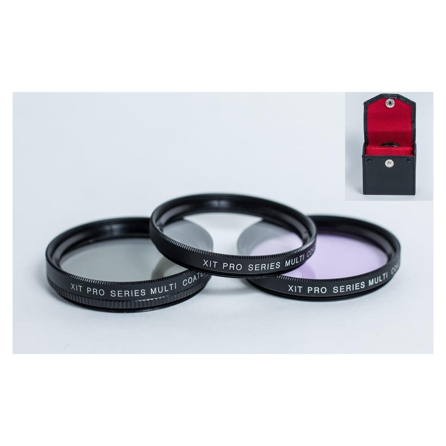Kit de Filtros UV, Polarizador y FLD Vivitar 55mm para Canon