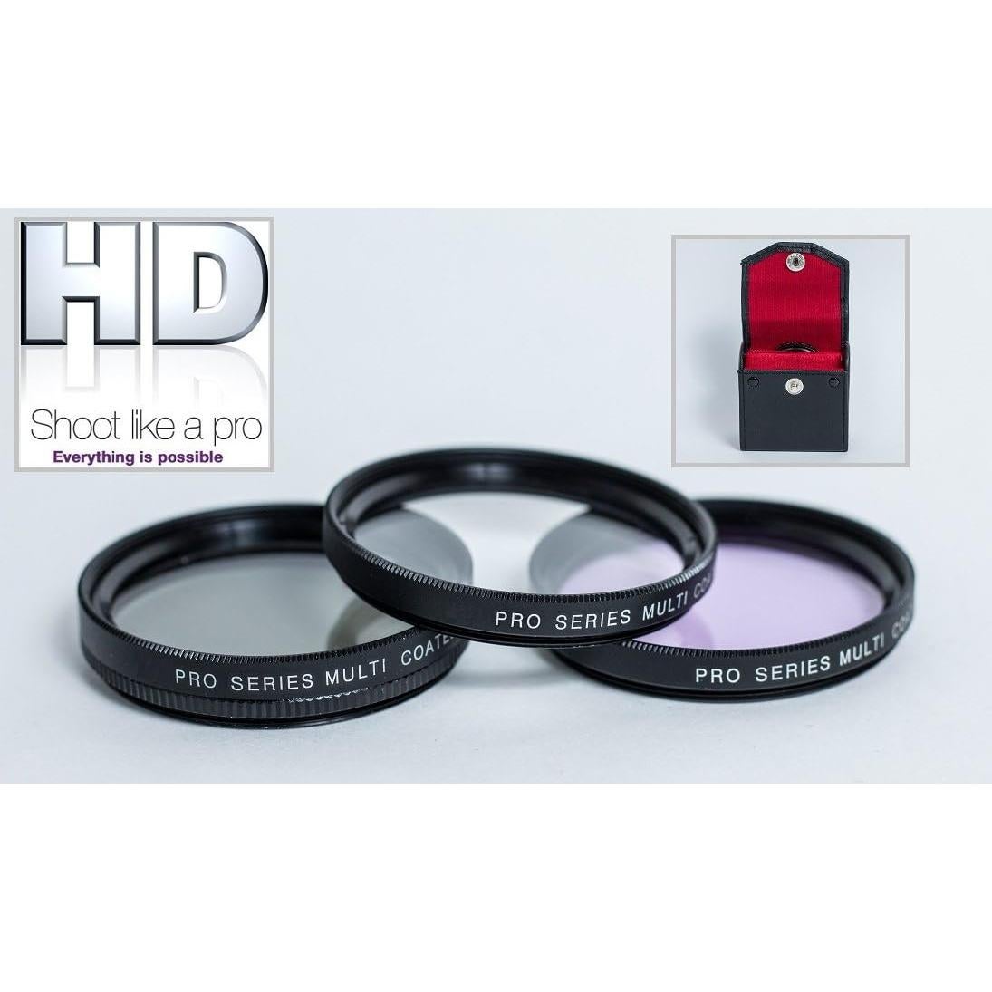 Kit de Filtros UV, Polarizador y FLD Vivitar 55mm para Canon