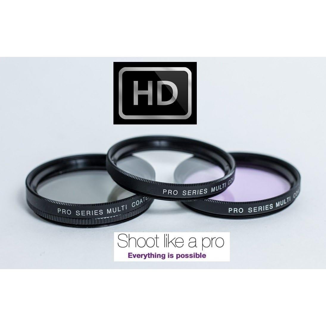 Kit de Filtros UV, Polarizador y FLD Vivitar 55mm para Canon