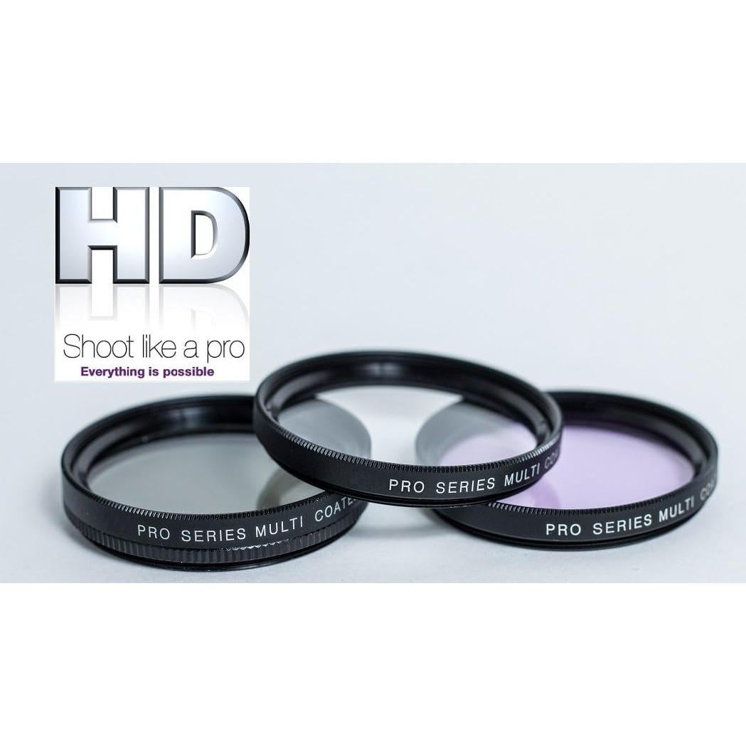Kit de Filtros UV, Polarizador y FLD Vivitar 55mm para Canon