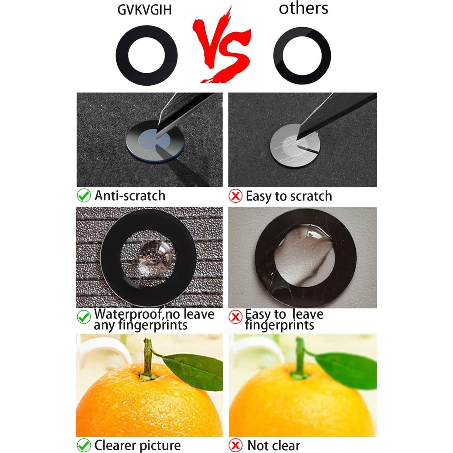 Reemplazo Lente de Cámara Trasera iPhone 16 Pro/Max GVKVGIH