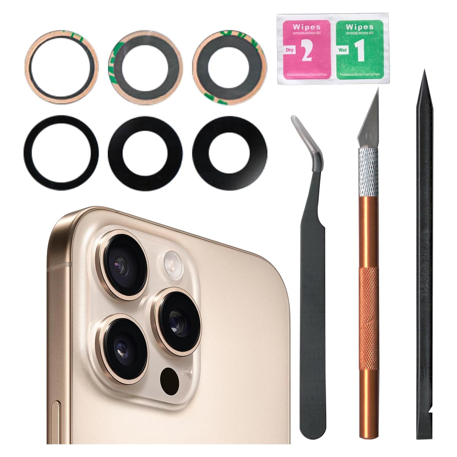 Reemplazo Cristal Lente Cámara iPhone 16 Pro/Pro Max - LiXiongBao