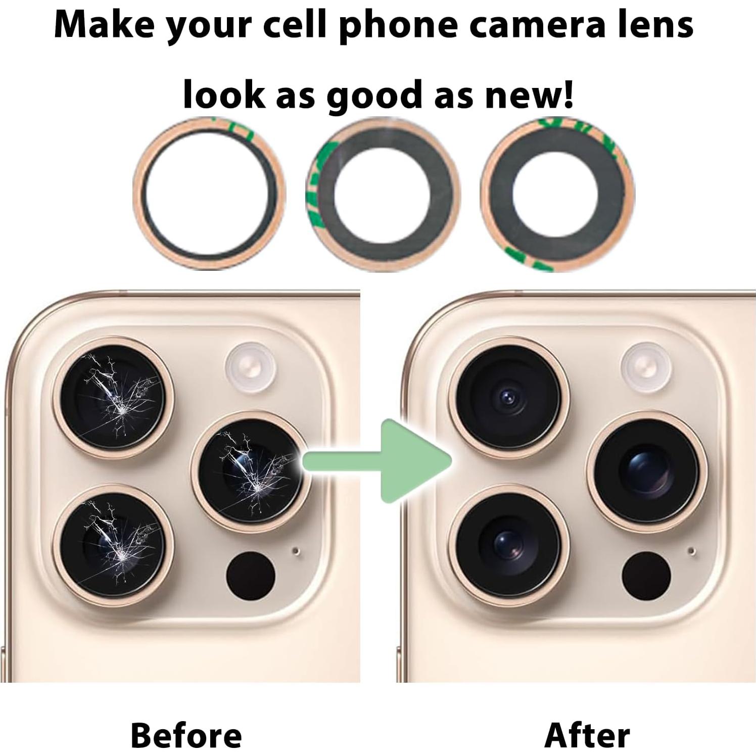 Reemplazo Cristal Lente Cámara iPhone 16 Pro/Pro Max - LiXiongBao