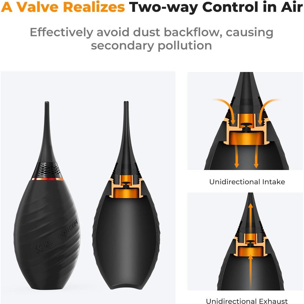 Soplador de Aire K&F Concept para Lentes DSLR y Sensores