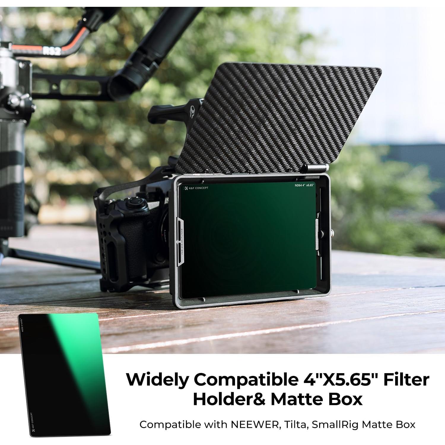 Kit de Filtros ND K&F Concept 10.16x14.35 cm para Matte Box