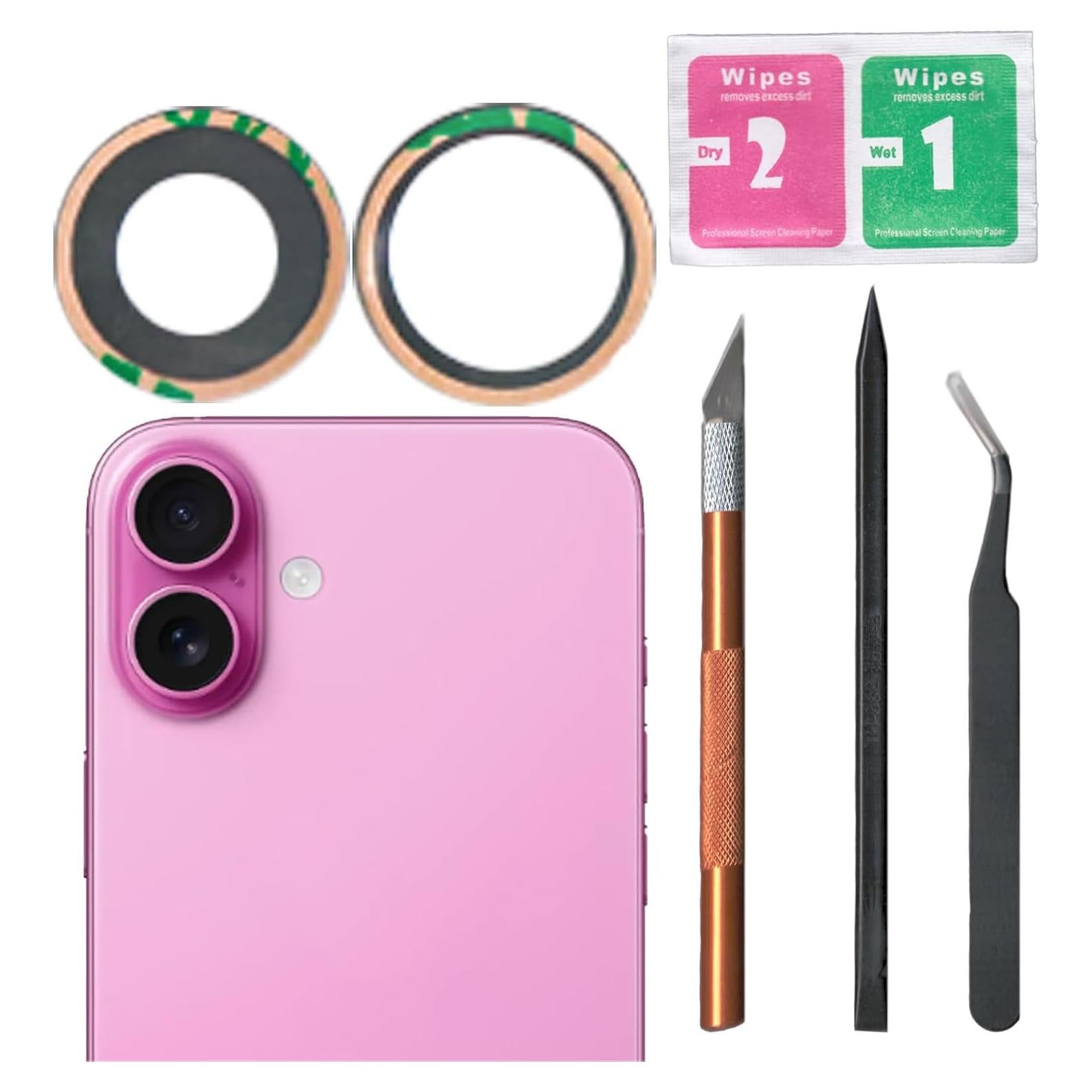 Reemplazo Lente Cámara Trasera iPhone 16 Plus con Adhesivo