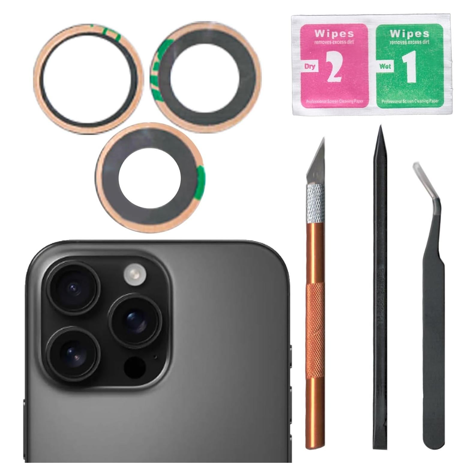 Reemplazo Cristal Lente Cámara iPhone 16 Pro/Pro Max