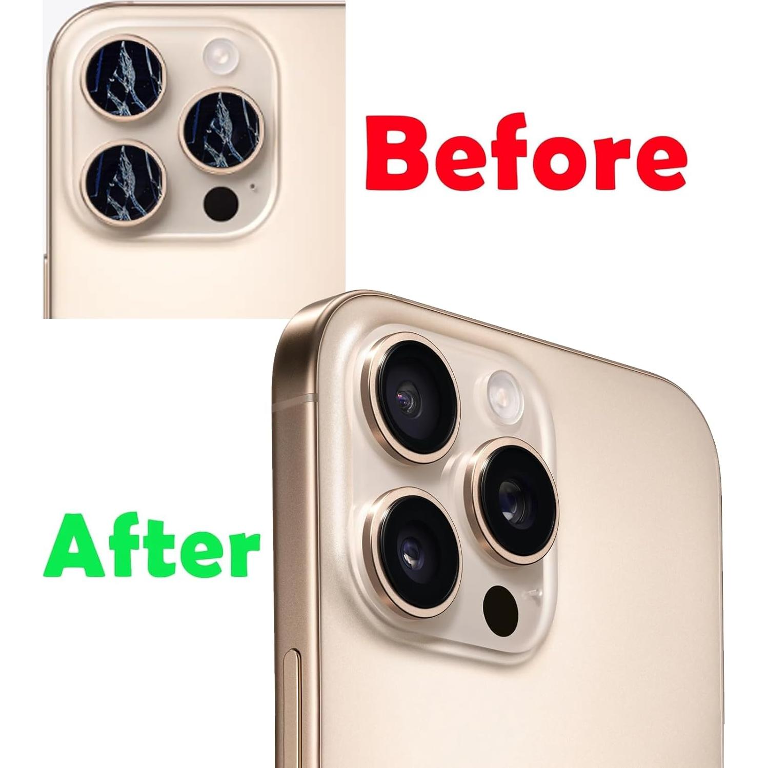 Reemplazo Cristal Lente Cámara iPhone 16 Pro/Pro Max