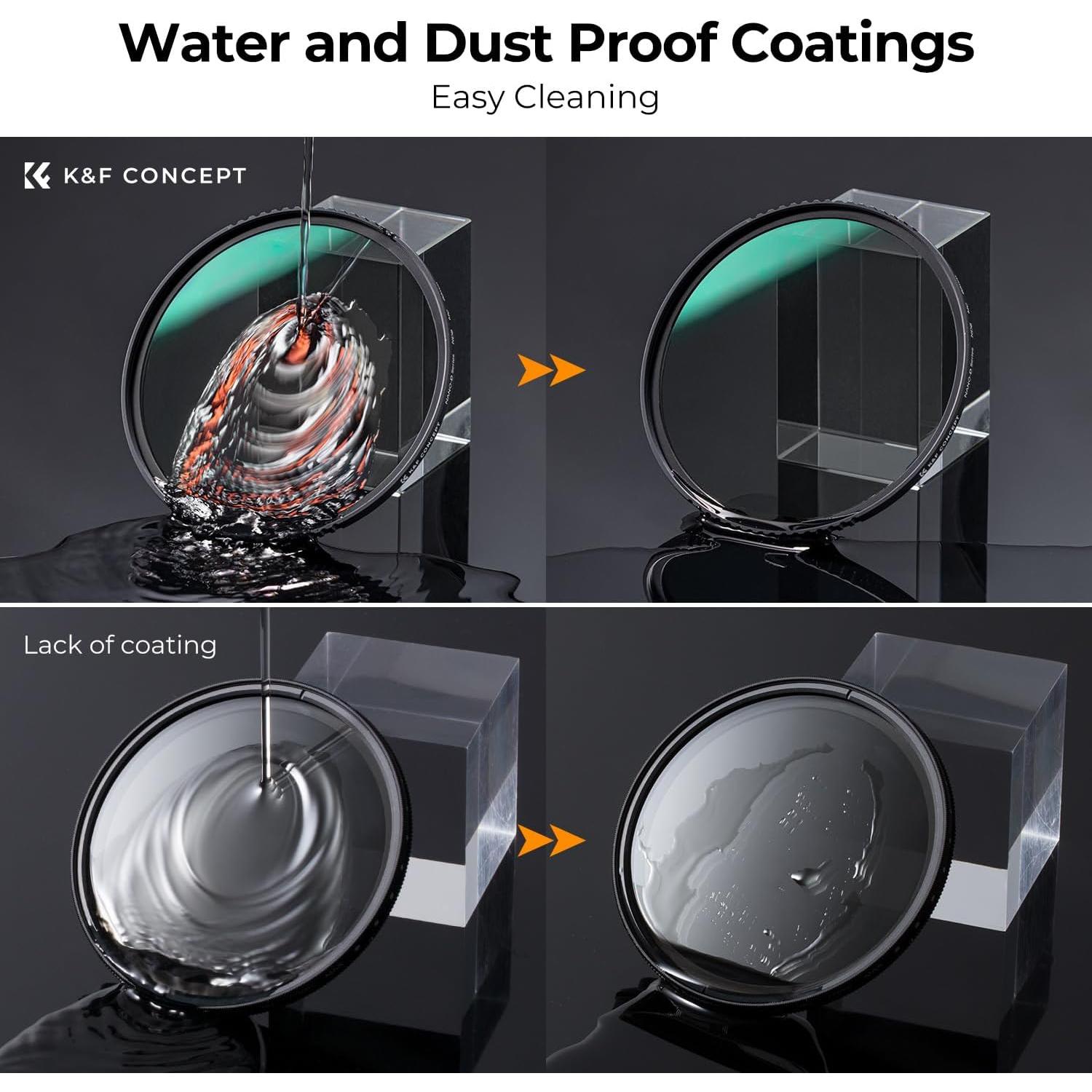 Kit de Filtros ND 77mm K&F Concept Vidrio Óptico Multicapa